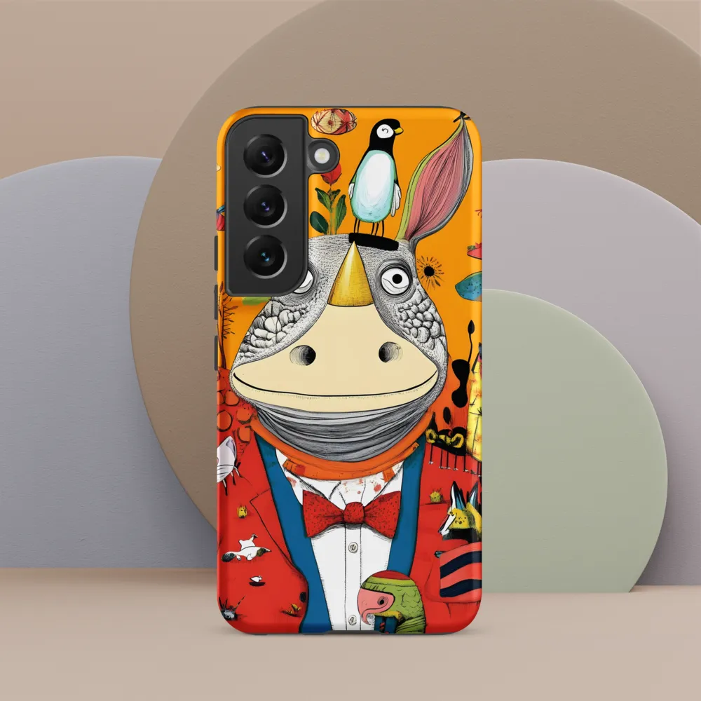 Whimsical Rhinoceros: A Playful Encounter