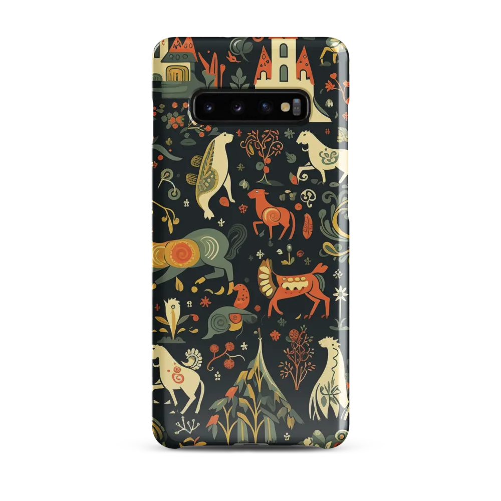 Whimsical Forest: A Folk Art Journey | Phone Case |  S10 Plus | Snap Case | Glossy