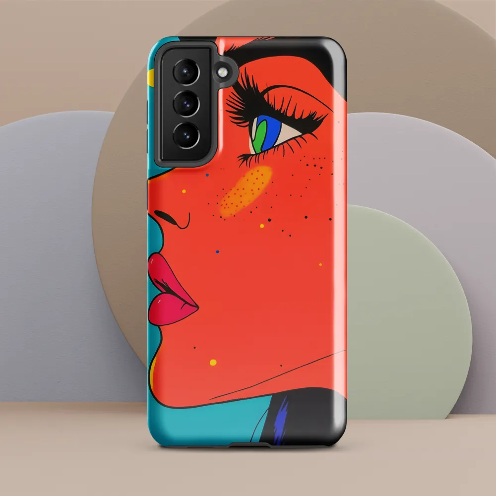 Vibrant Feminine Profile in Pop Art