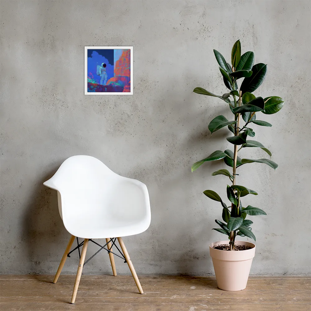 Interstellar Reflections | Poster with White Frame | 12″×12″