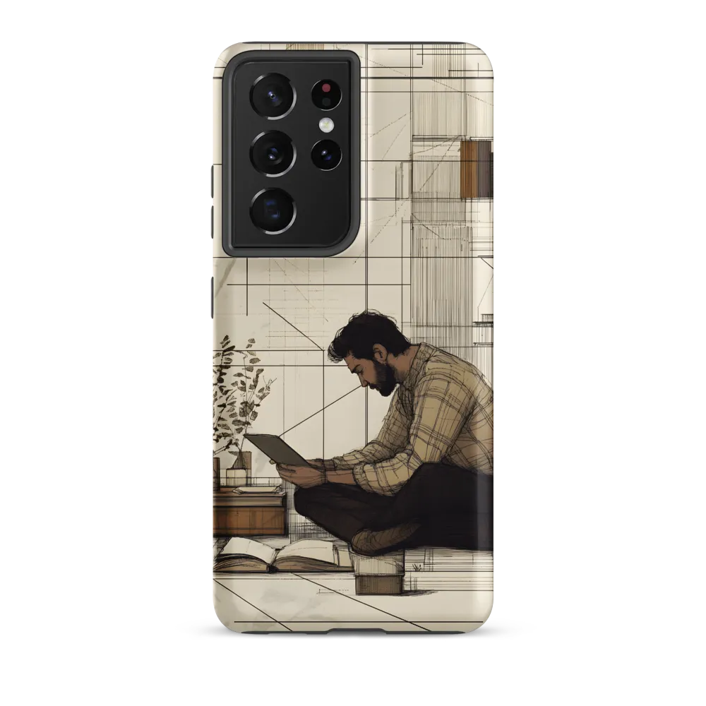 Quiet Reflections in Line | Phone Case |  S21 Ultra | Tough Case | Matte