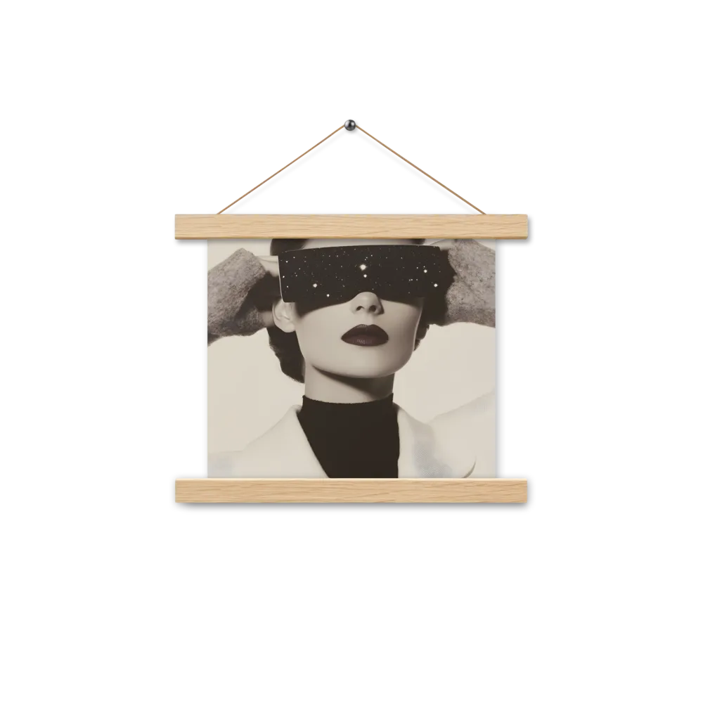 Celestial Elegance | Poster With Oak Wood Hanger | 10″×10″