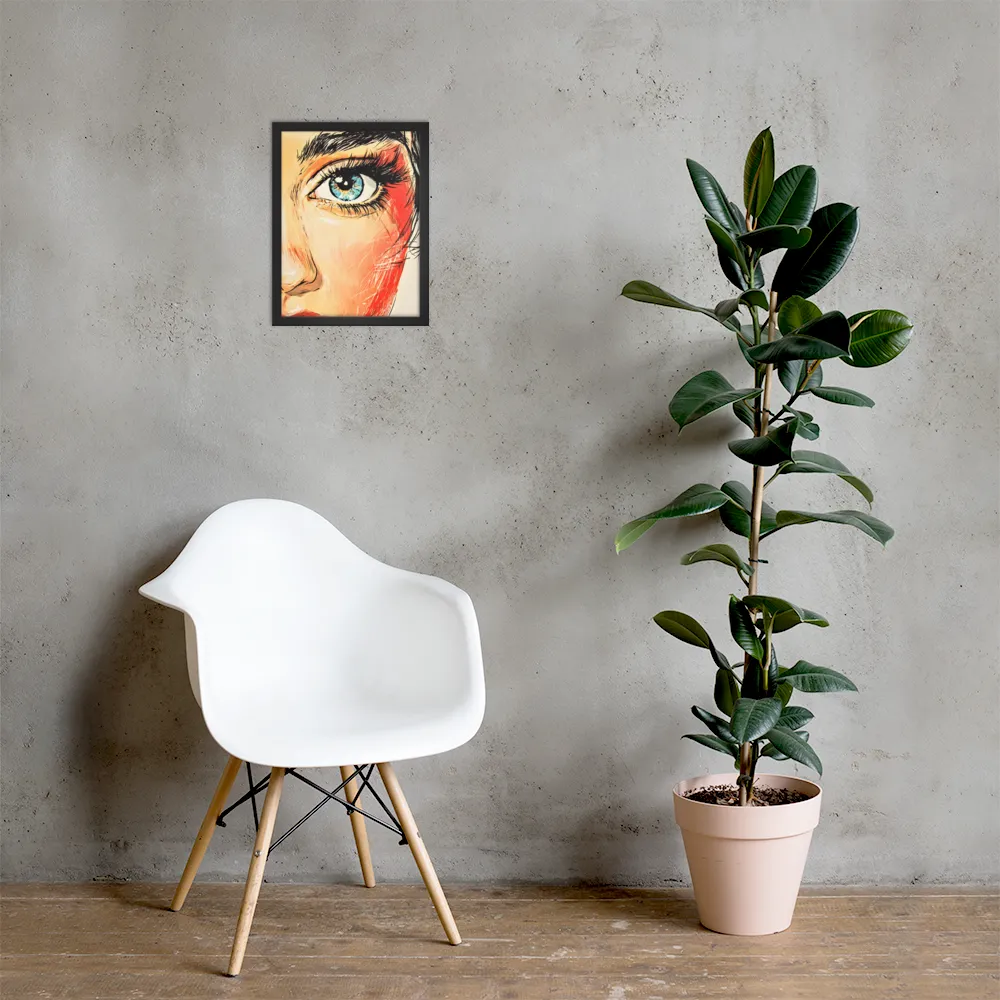 Gaze of Emotion | Poster with Black Frame | 12″×16″