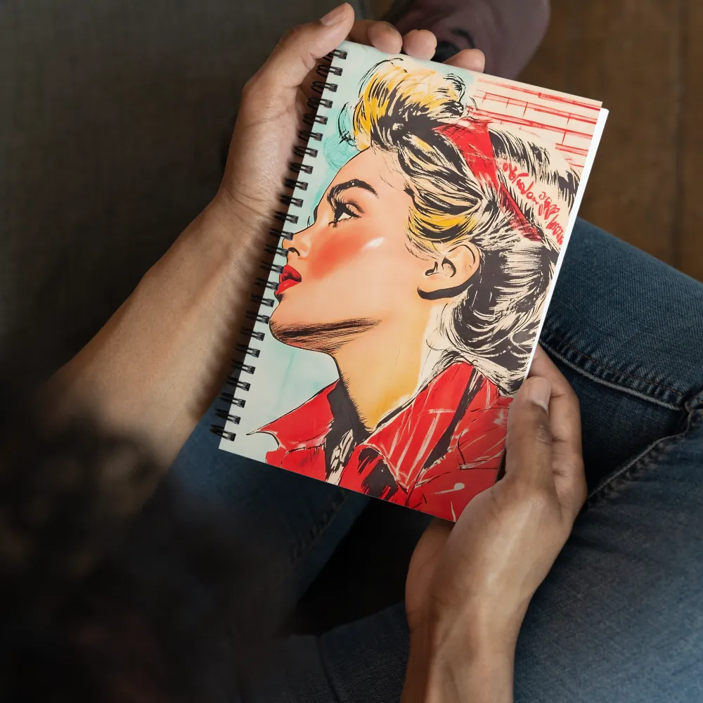 Empowered Elegance: A Pop Art Portrait | Spiral Notebook