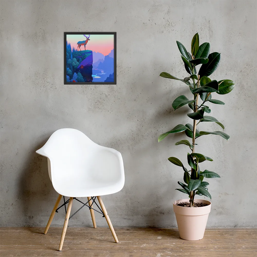 Majestic Refuge | Poster with Black Frame | 16″×16″