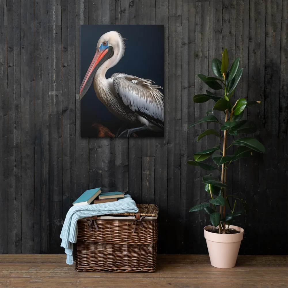 Majestic Pelican Portrait | Thin Canvas | 24″×32″