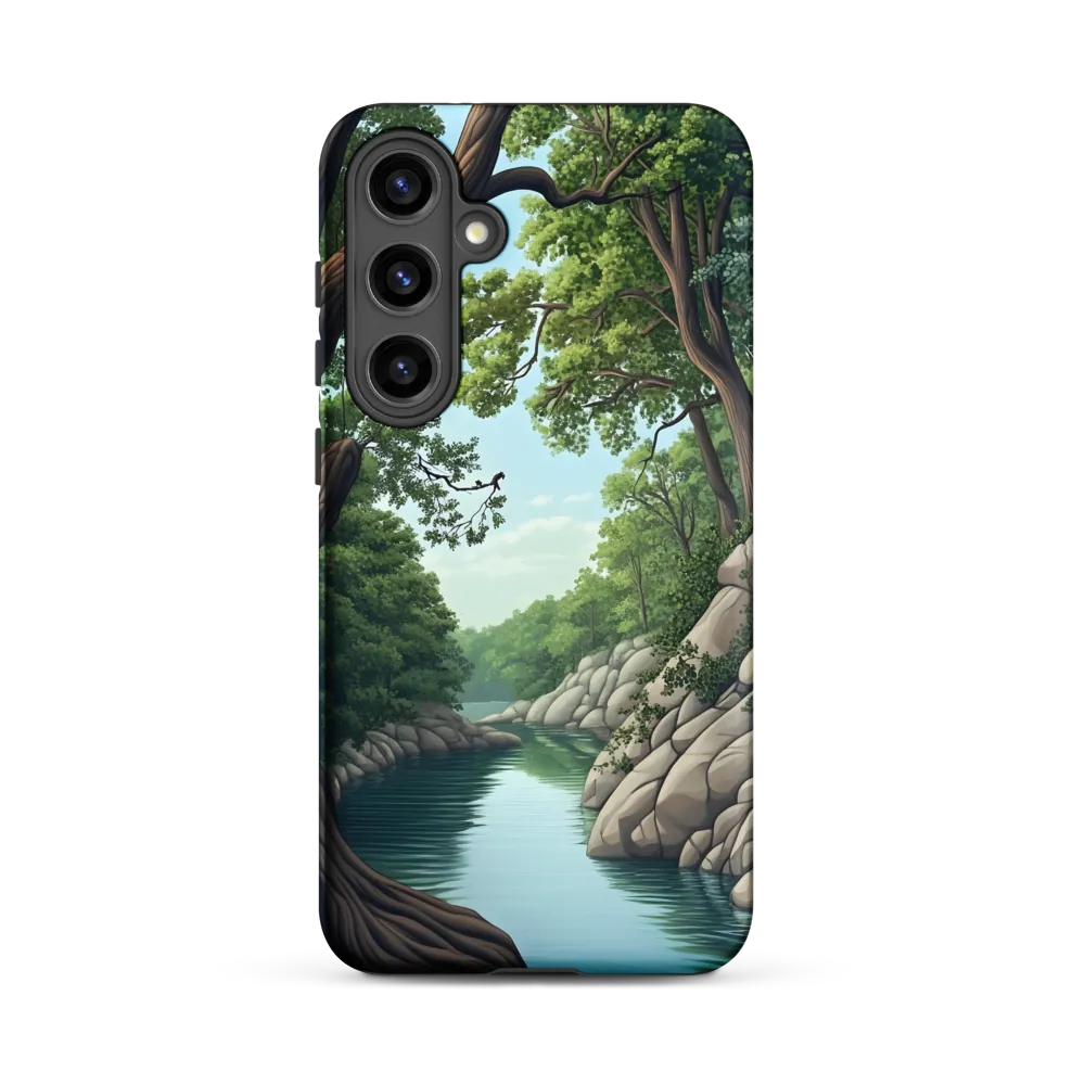 Tranquil Reflections: A Serene River Landscape