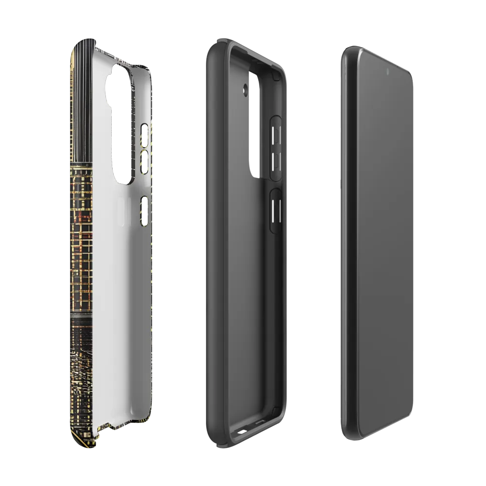 Urban Symphony: The Golden Grid | Phone Case |  S21 | Tough Case | Matte