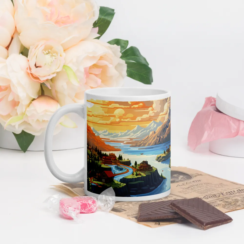 Tranquil Sunset Over Serene Landscape | Mugs | Multiple Sizes & Colors