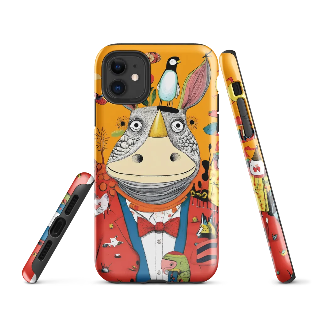 Whimsical Rhinoceros: A Playful Encounter