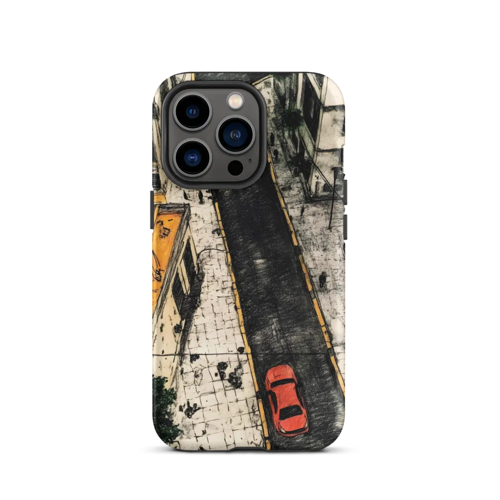 Urban Harmony: Aerial Street View | Phone Case |  13 Pro | Tough Case | Matte