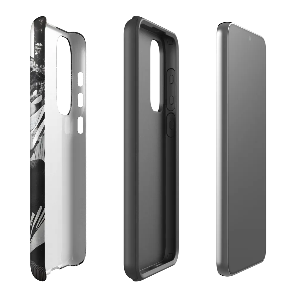 Monochrome Serenity in Tropical Foliage