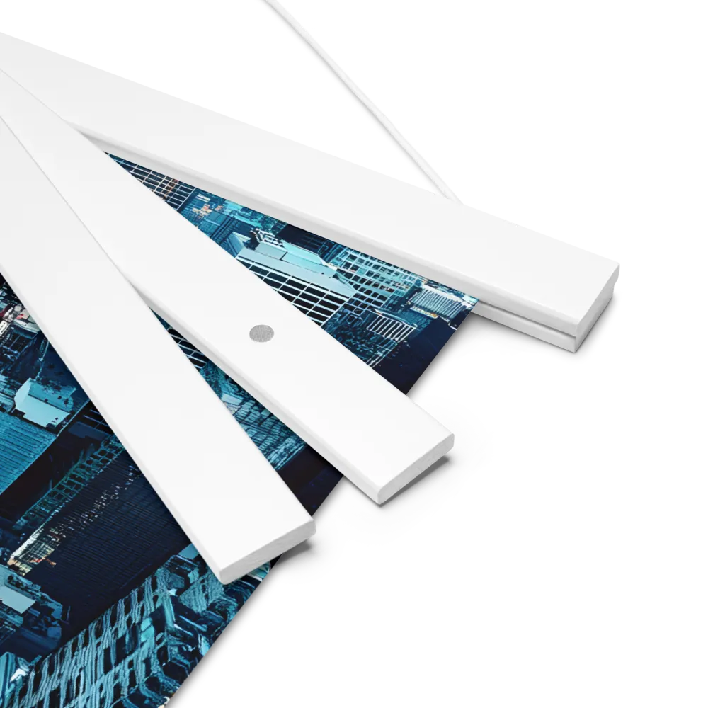 Dynamic Urban Symphony | Poster With White Wood Hanger | 10″×10″