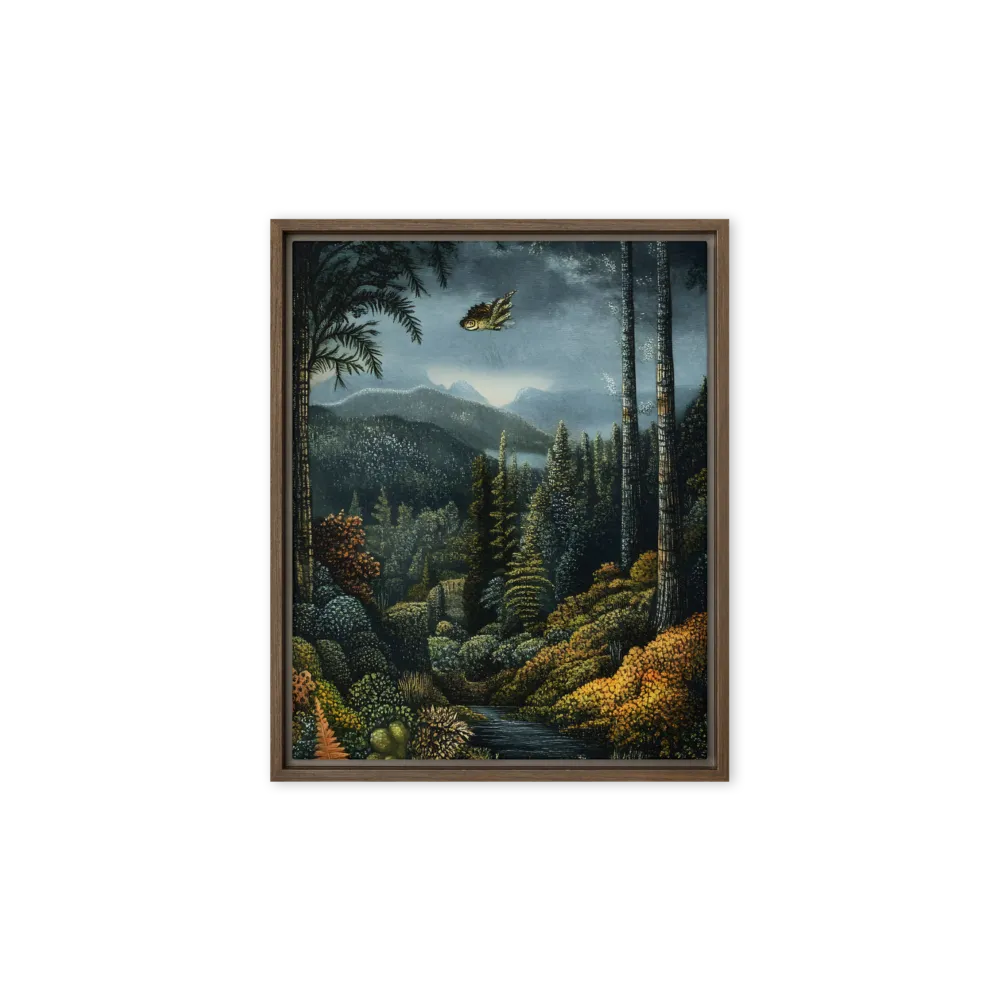 Whispers of the Enchanted Forest | Canvas with Brown Frame | 8″×10″
