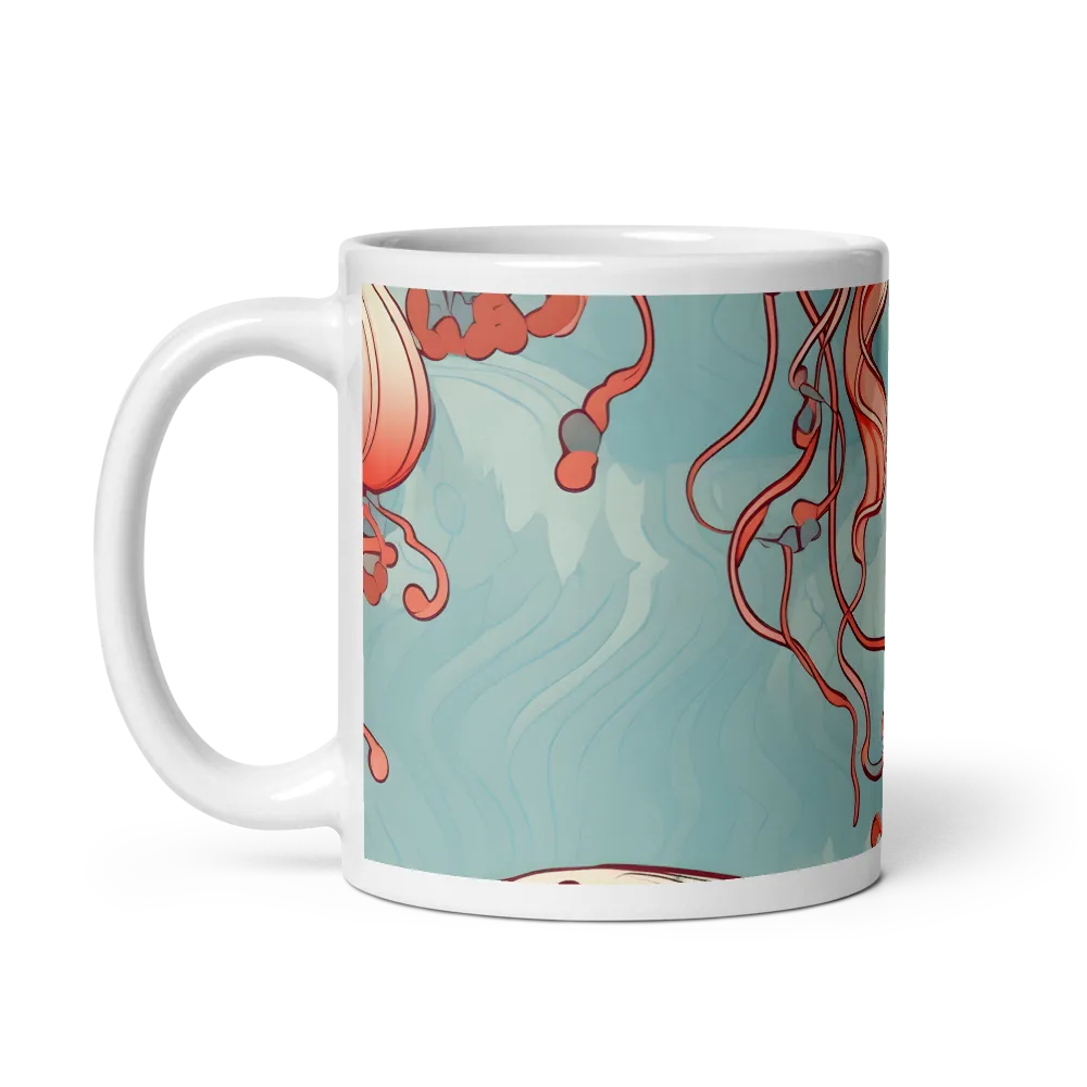 Ethereal Dance of Jellyfish | Mug with White inside | 11 oz