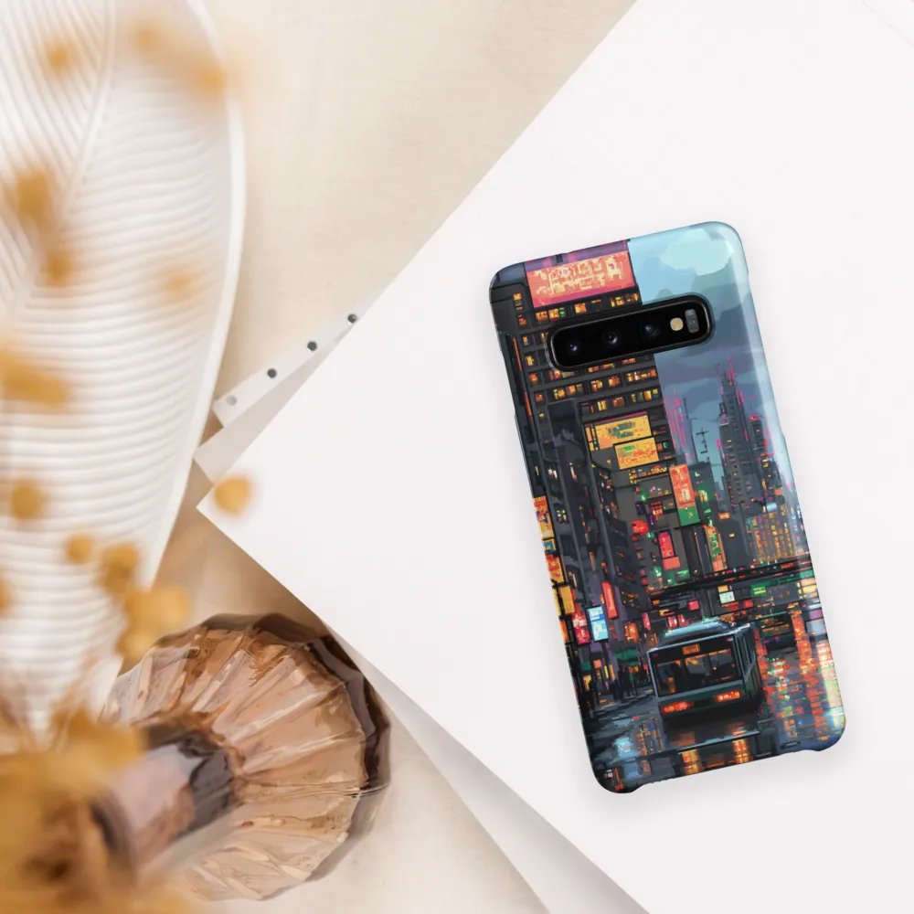 Neon Dreams: A Pixelated Urban Night
