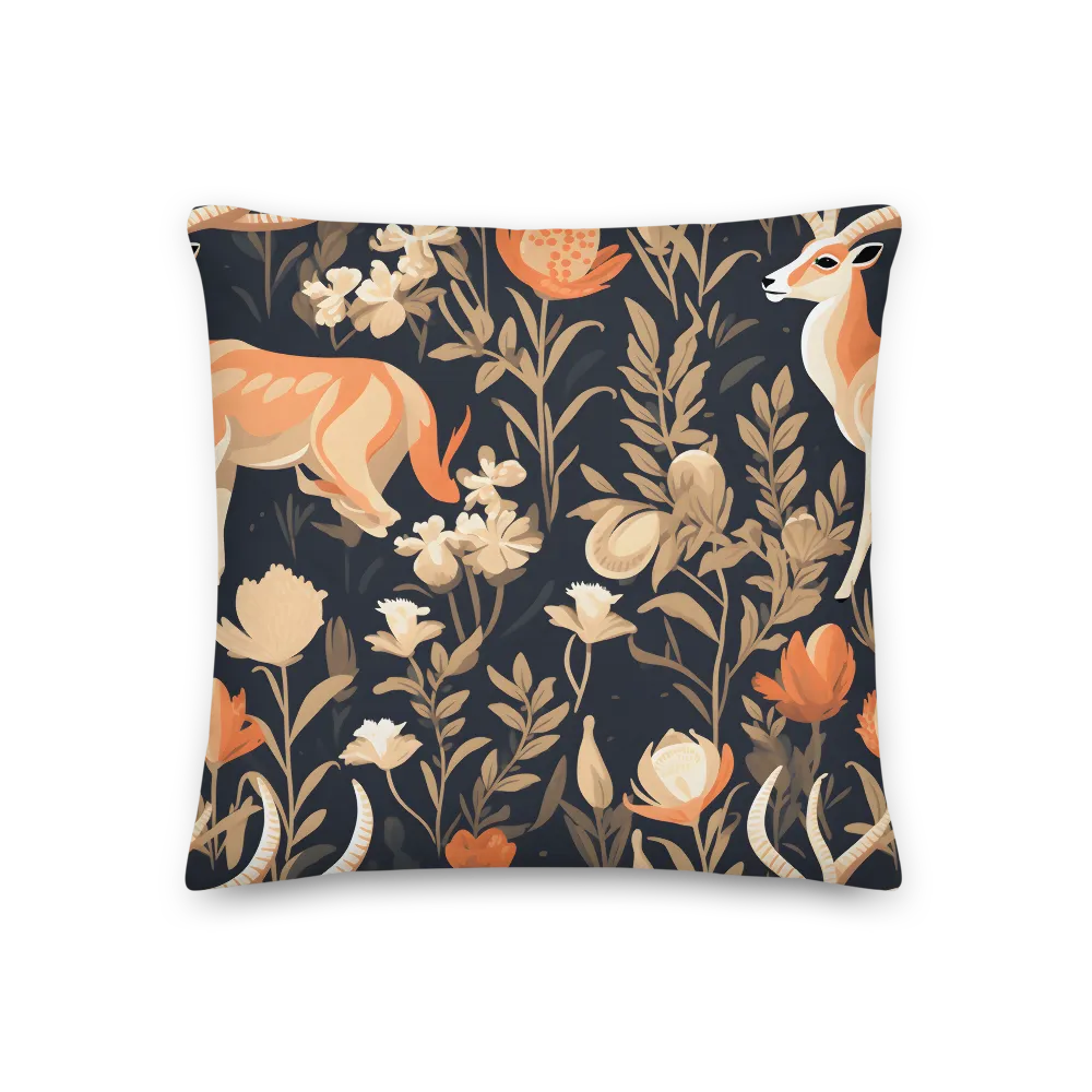 Floral Harmony: A Dance in the Dark | Pillow | 18″×18″