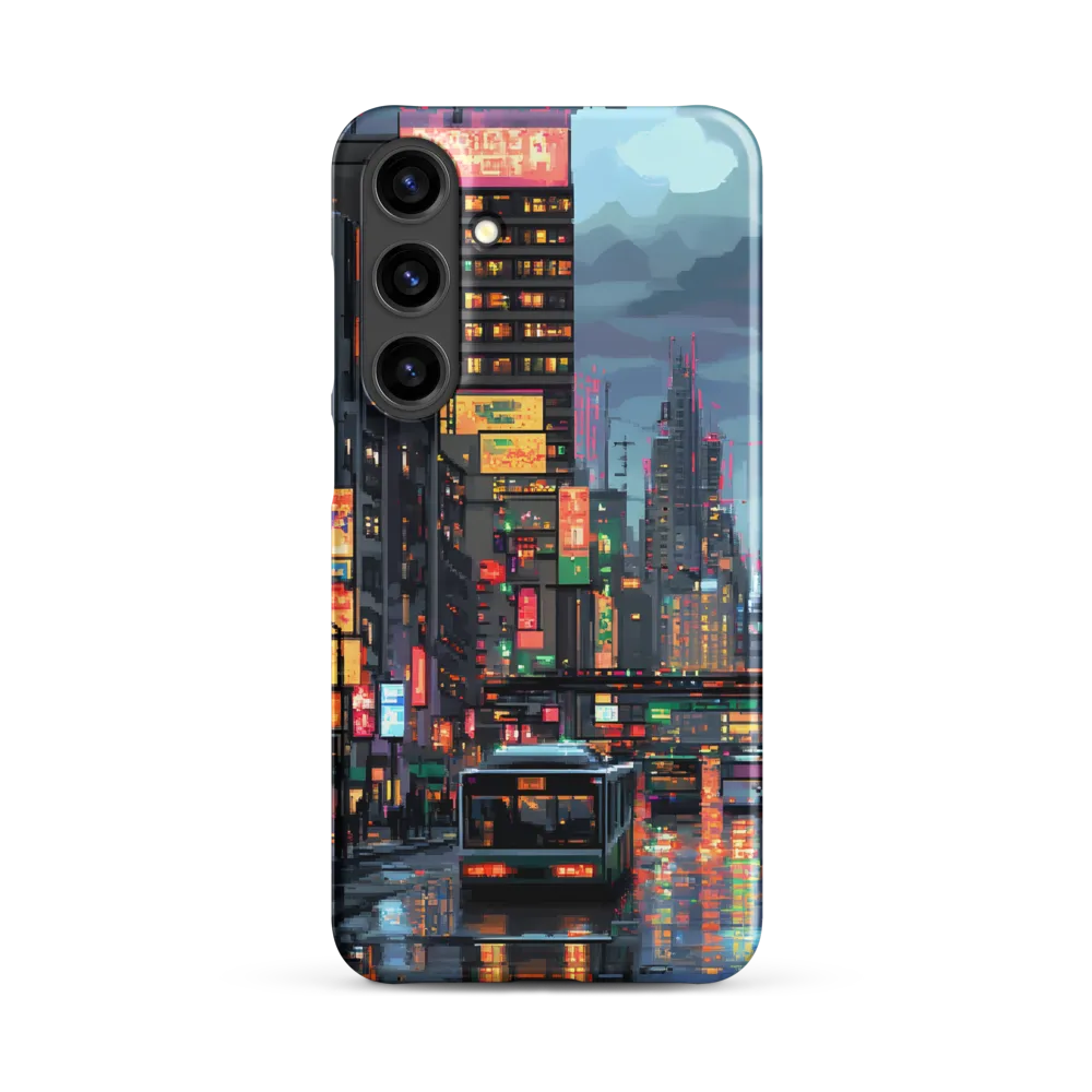 Neon Dreams: A Pixelated Urban Night