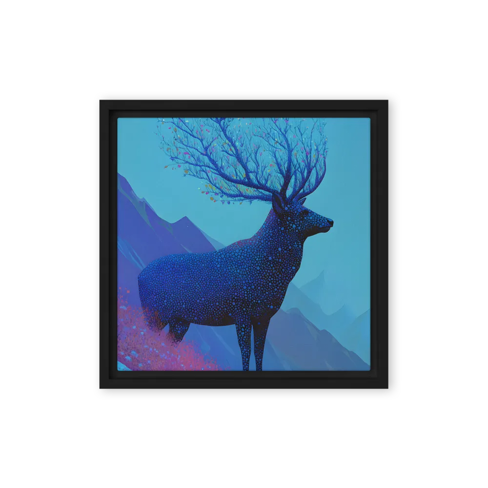 Ethereal Harmony | Canvas with Black Frame | 12″×12″