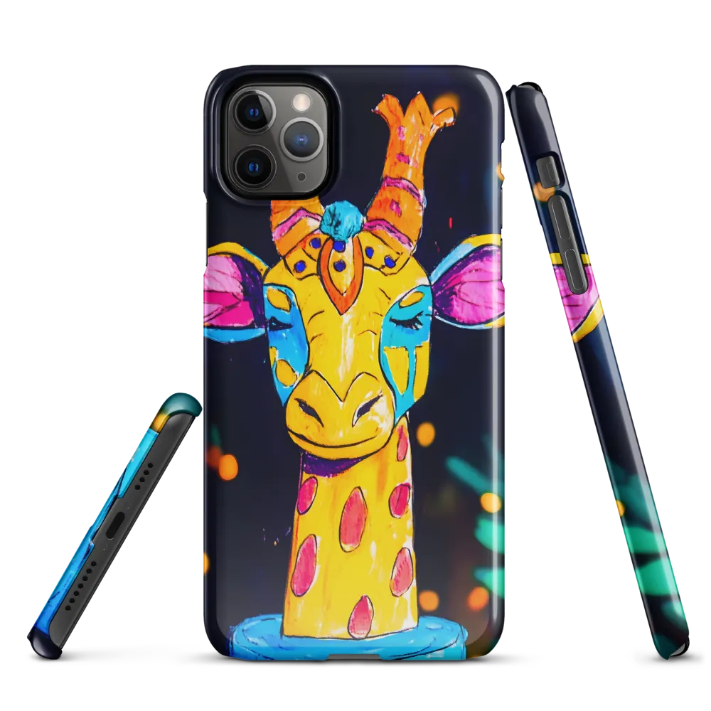 Whimsical Giraffe in Vibrant Colors | Phone Case |  11 Pro Max | Snap Case | Glossy