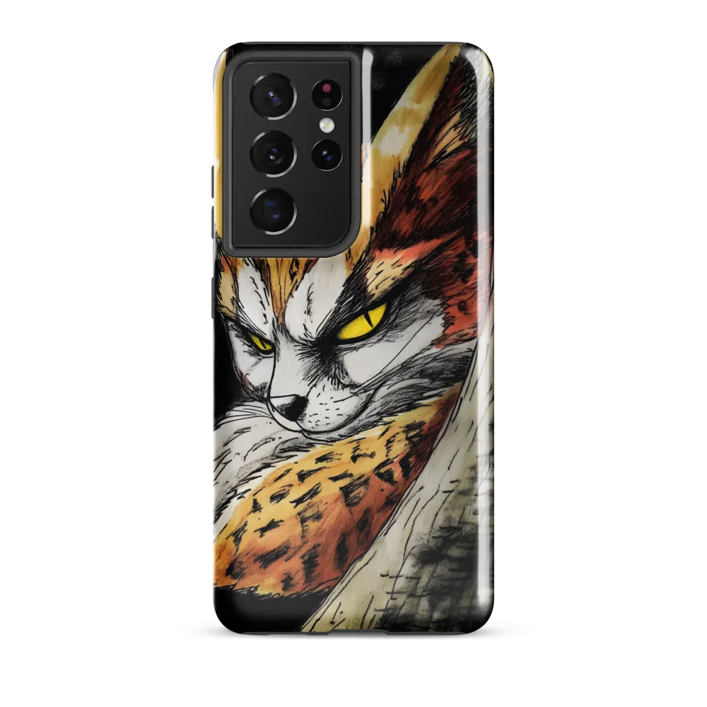 Fierce Gaze of the Wild Cat