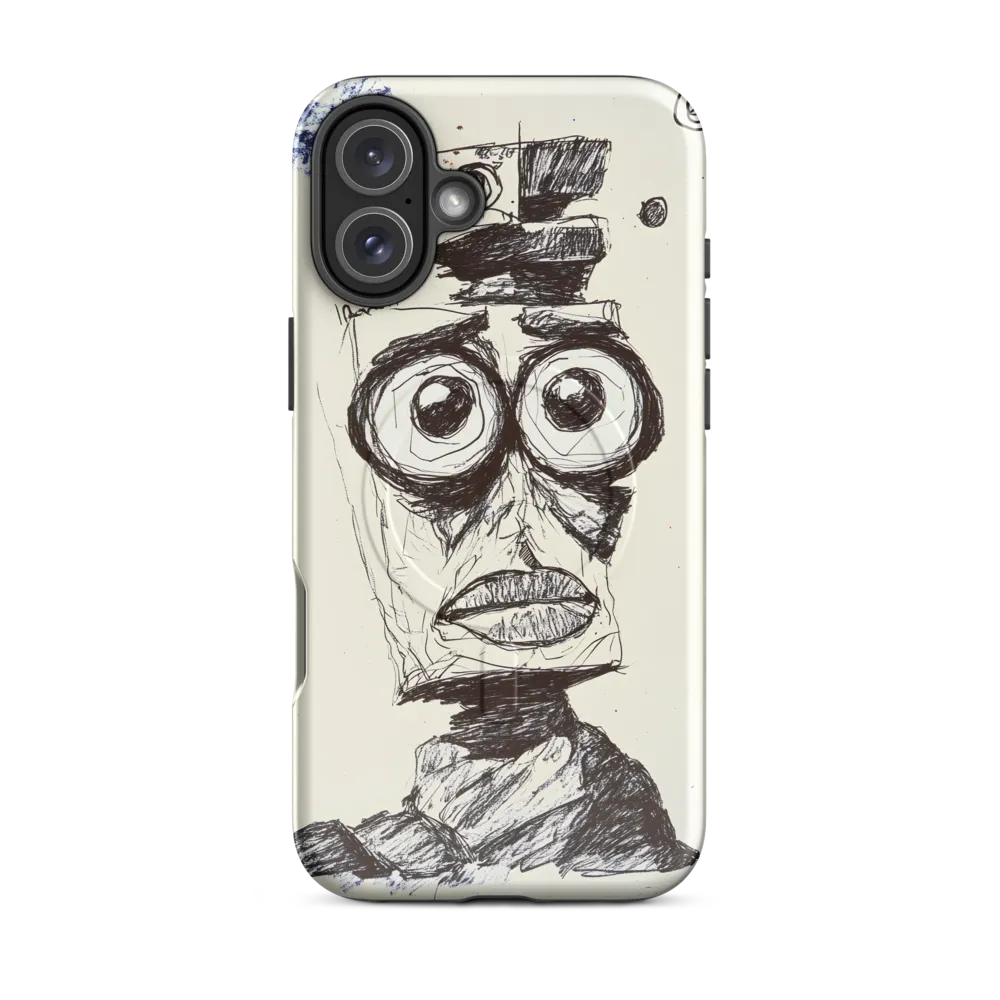 Abstract Surrealist Figure in Cubism | Phone Case |  16 Plus | MagSafe® Tough Case | Glossy