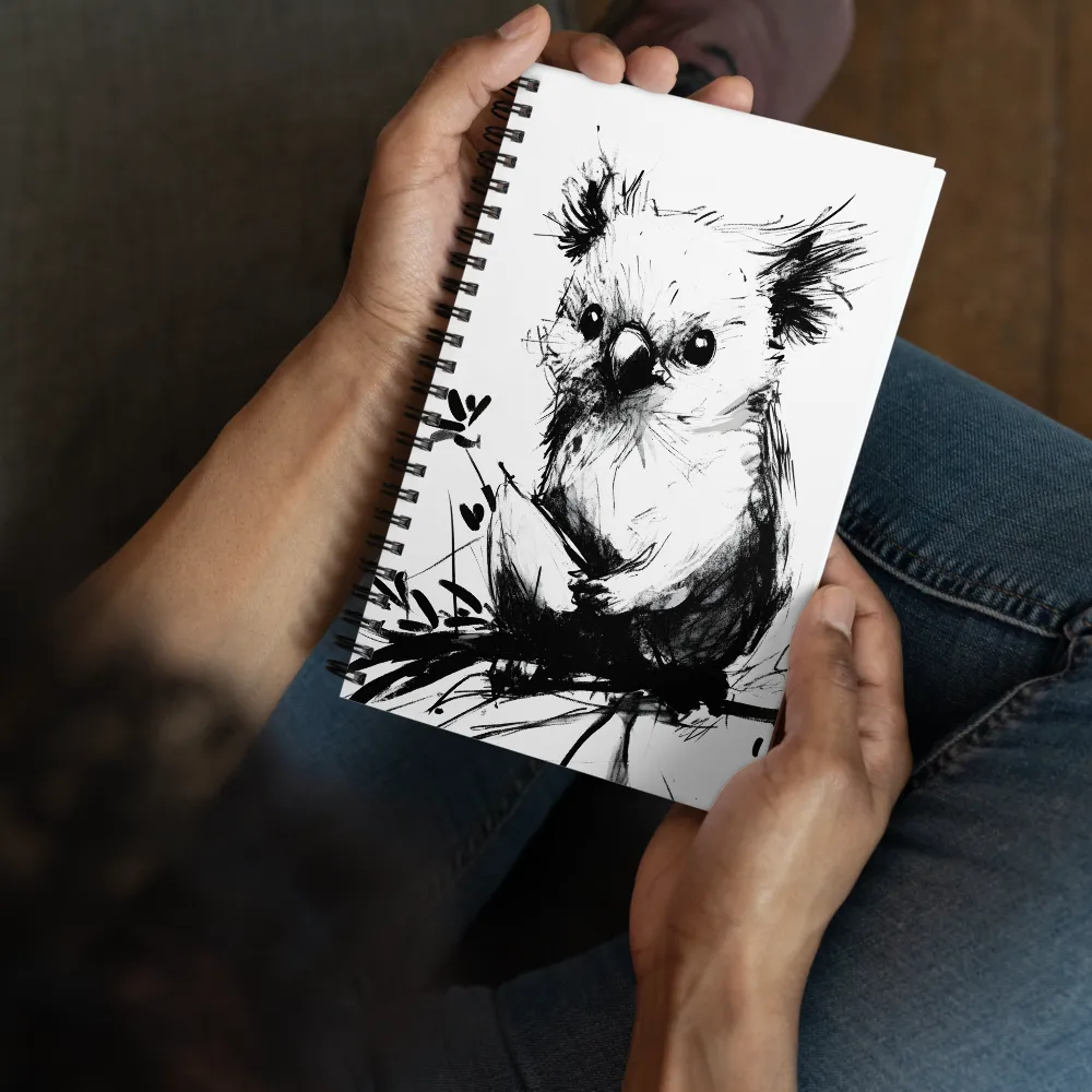 Whimsical Koala in Ink | Spiral Notebook