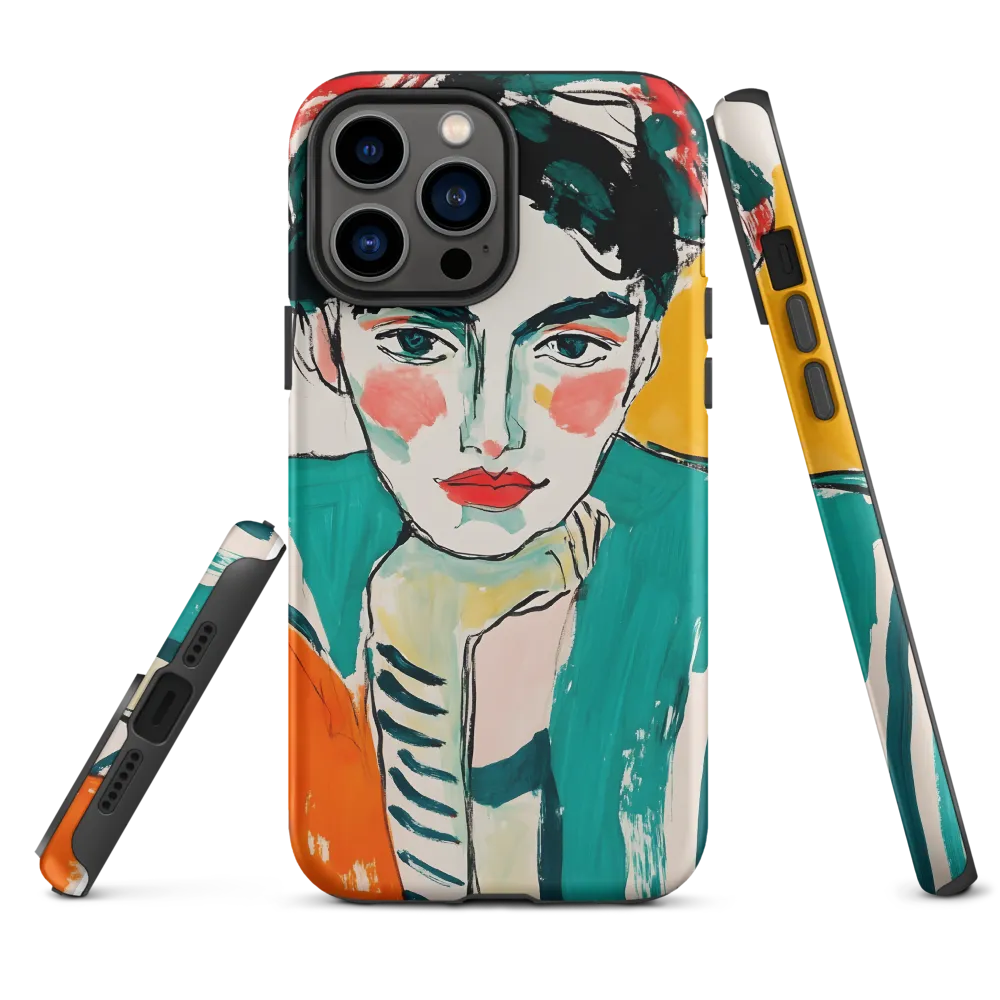 Contemplative Portrait in Bold Hues