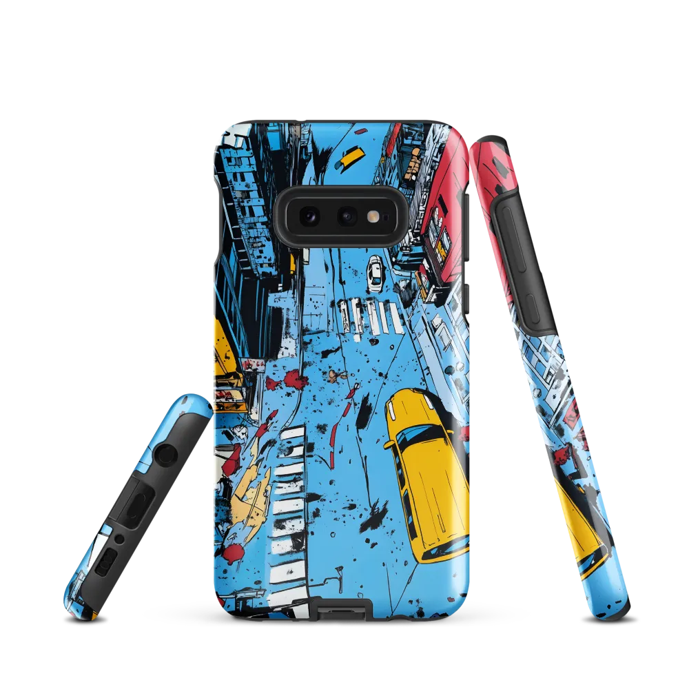 Urban Chaos: Aerial View of City Life | Phone Case |  S10e | Tough Case | Glossy