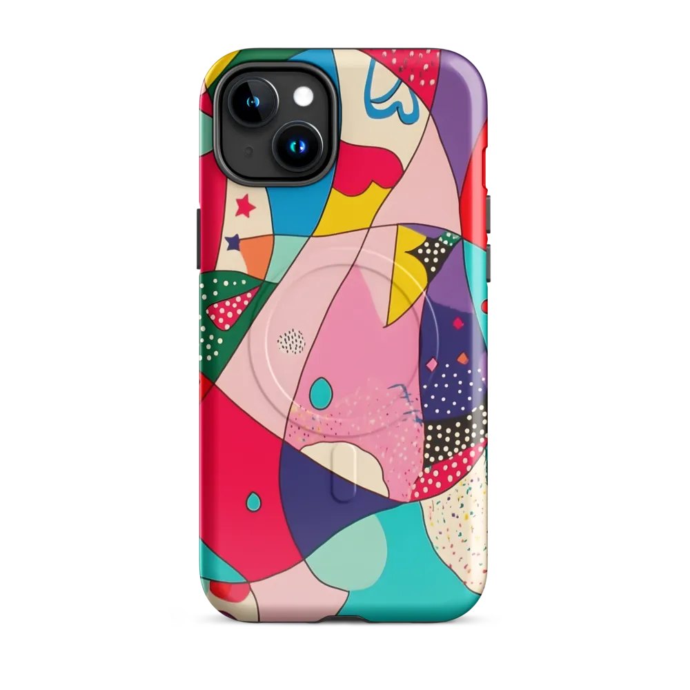 Playful Geometry in Color | Phone Case |  15 Plus | MagSafe® Tough Case | Glossy