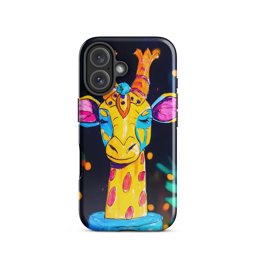 Whimsical Giraffe in Vibrant Colors