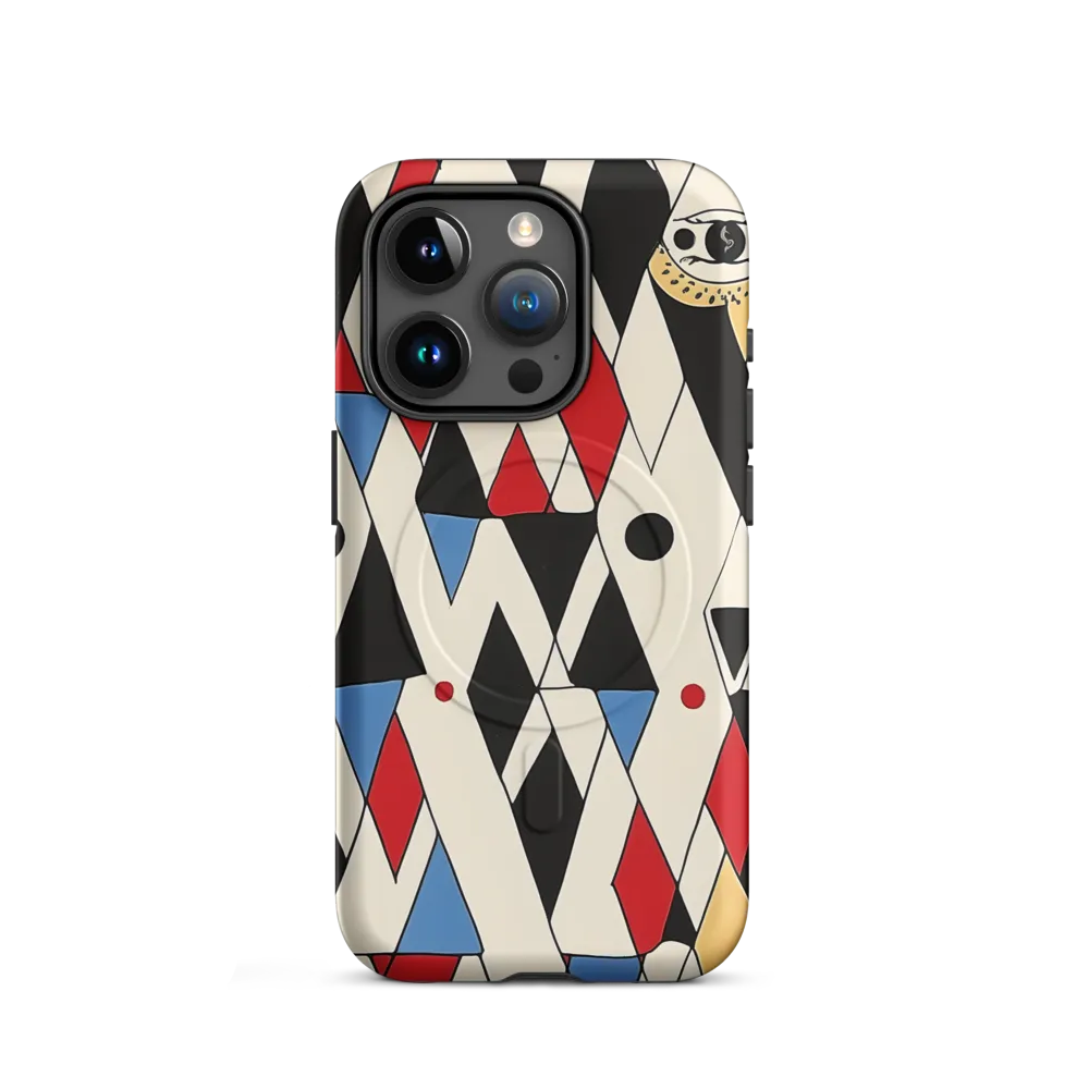 Dynamic Geometric Symphony | Phone Case |  15 Pro | MagSafe® Tough Case | Matte