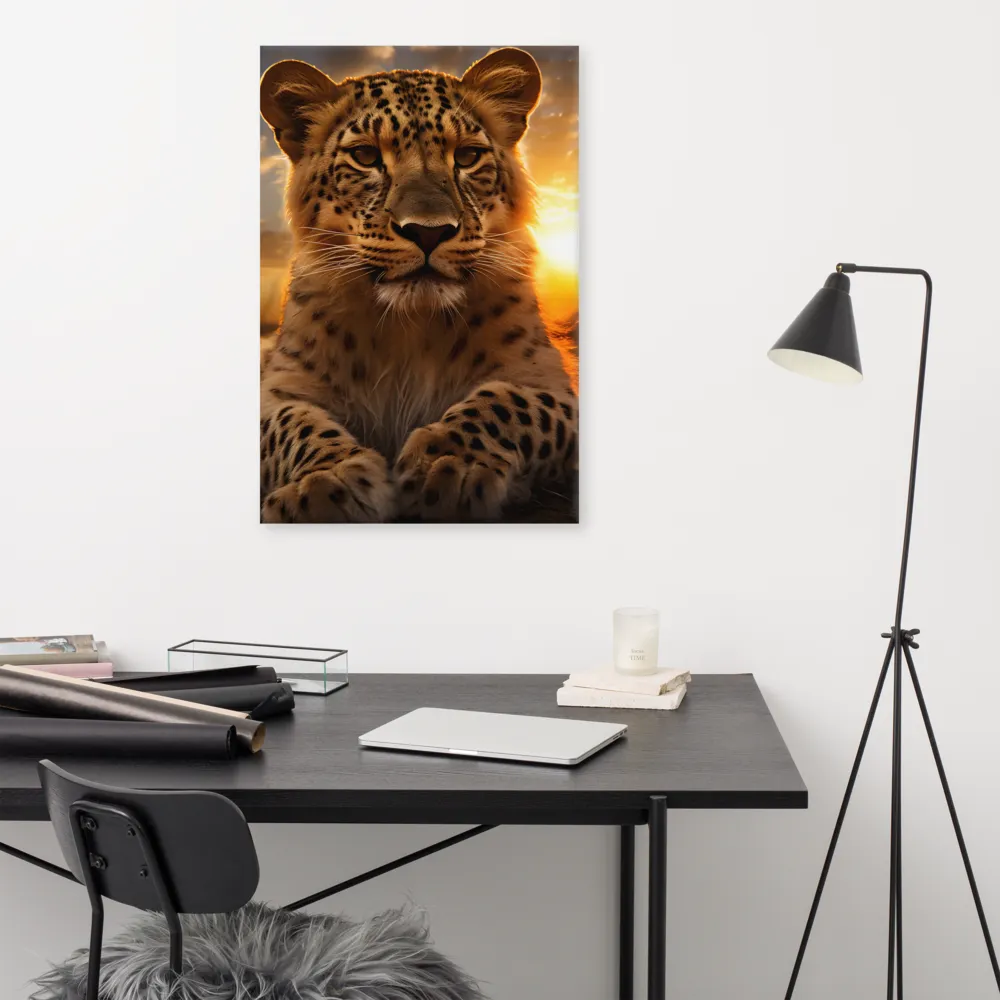 Regal Presence: The Leopard at Sunset