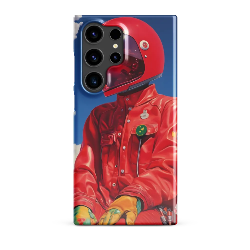 Astronaut in Crimson | Phone Case |  S24 Ultra | Snap Case | Glossy