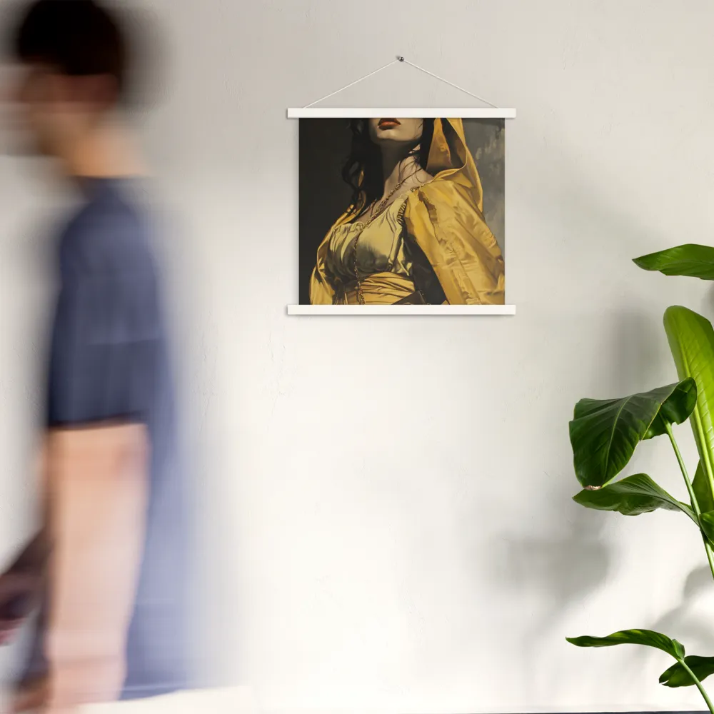 Veiled Confidence | Poster With White Wood Hanger | 18″×18″