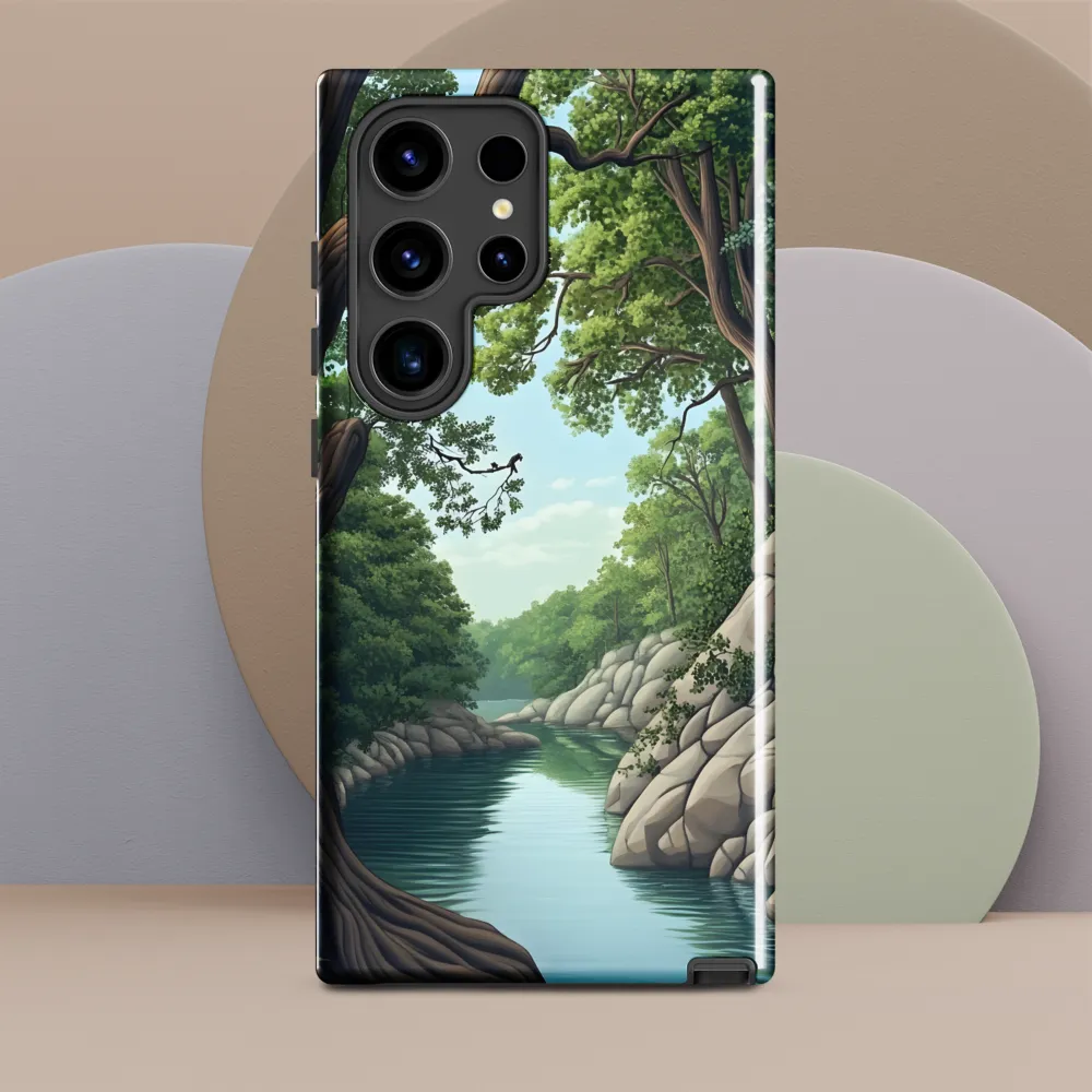 Tranquil Reflections: A Serene River Landscape
