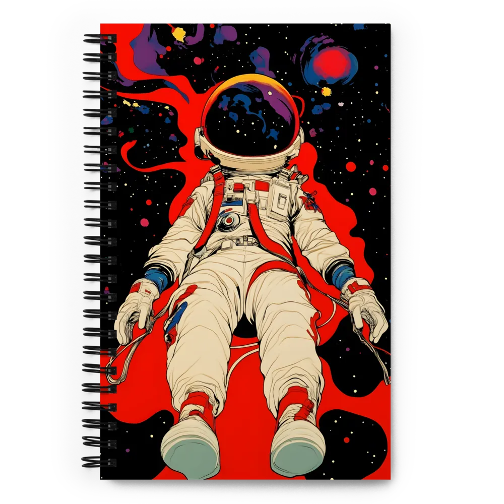 Astronaut in Cosmic Reverie | Spiral Notebook