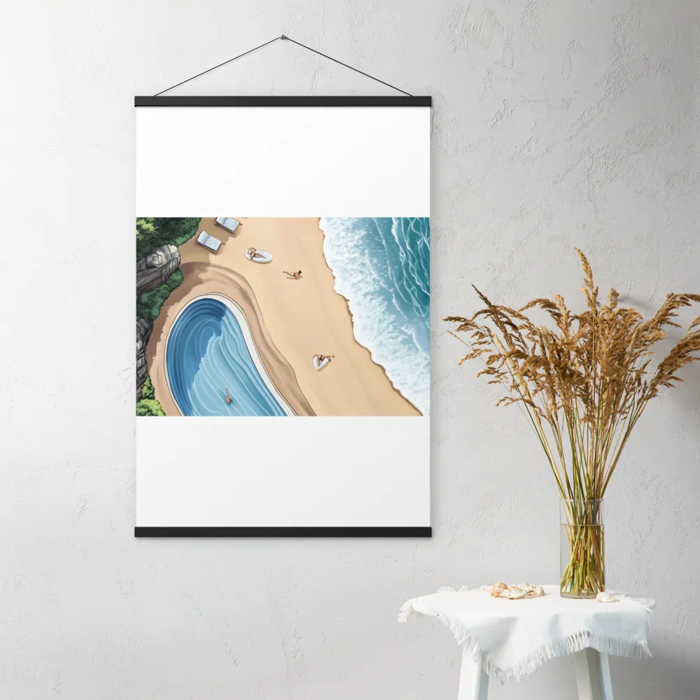 Serenity by the Shore | Poster With Black Wood Hanger | 24″×36″