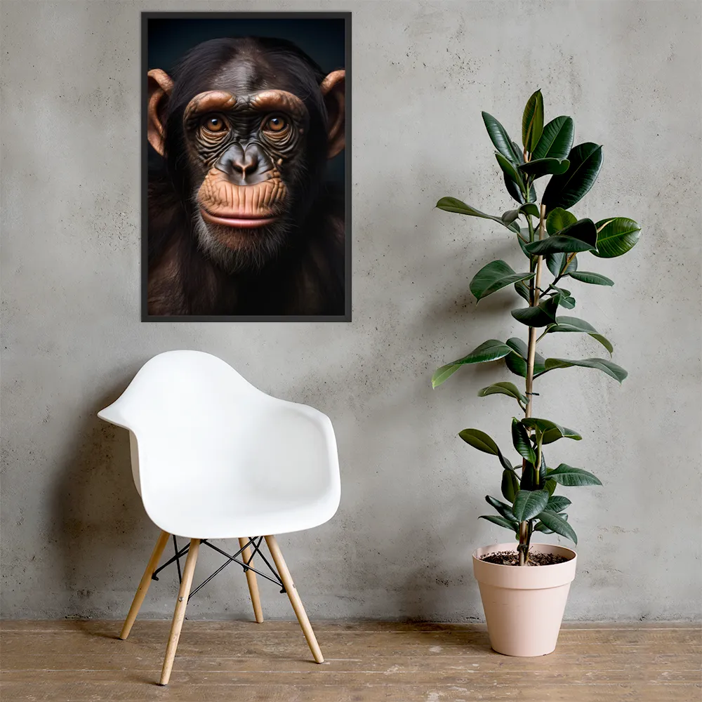 Whispers of Curiosity | Poster with Black Frame | 24″×36″