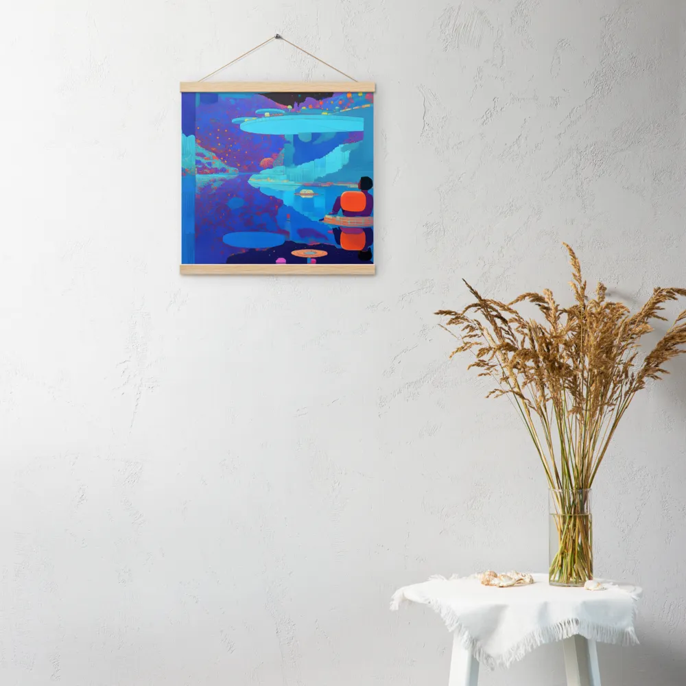 Reflections of Serenity | Poster With Oak Wood Hanger | 16″×16″