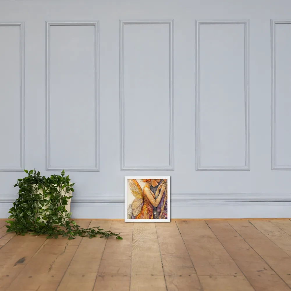 Whispers of the Frosted Meadow | Poster with White Frame | 12″×12″