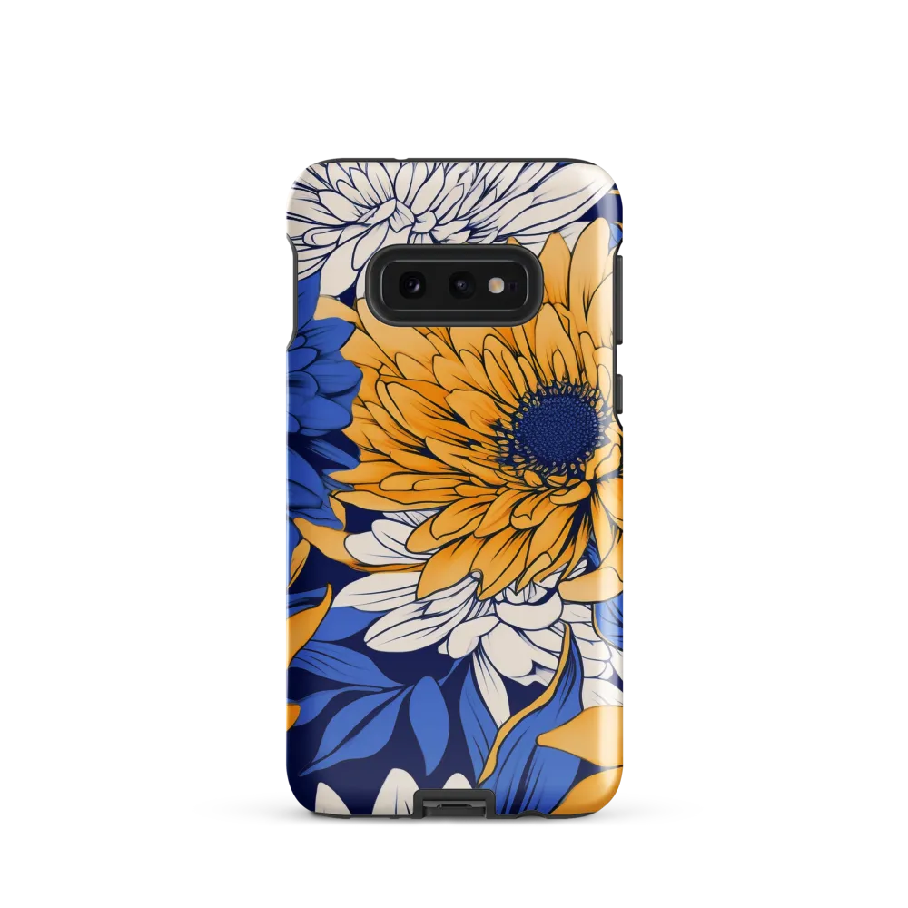 Floral Harmony in Blue and Yellow