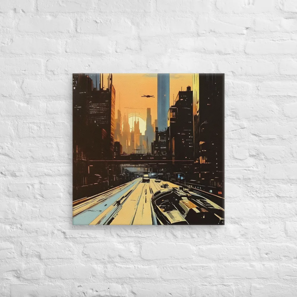 Metro Nexus: A Futuristic Cityscape | Canvas | 24″×24″