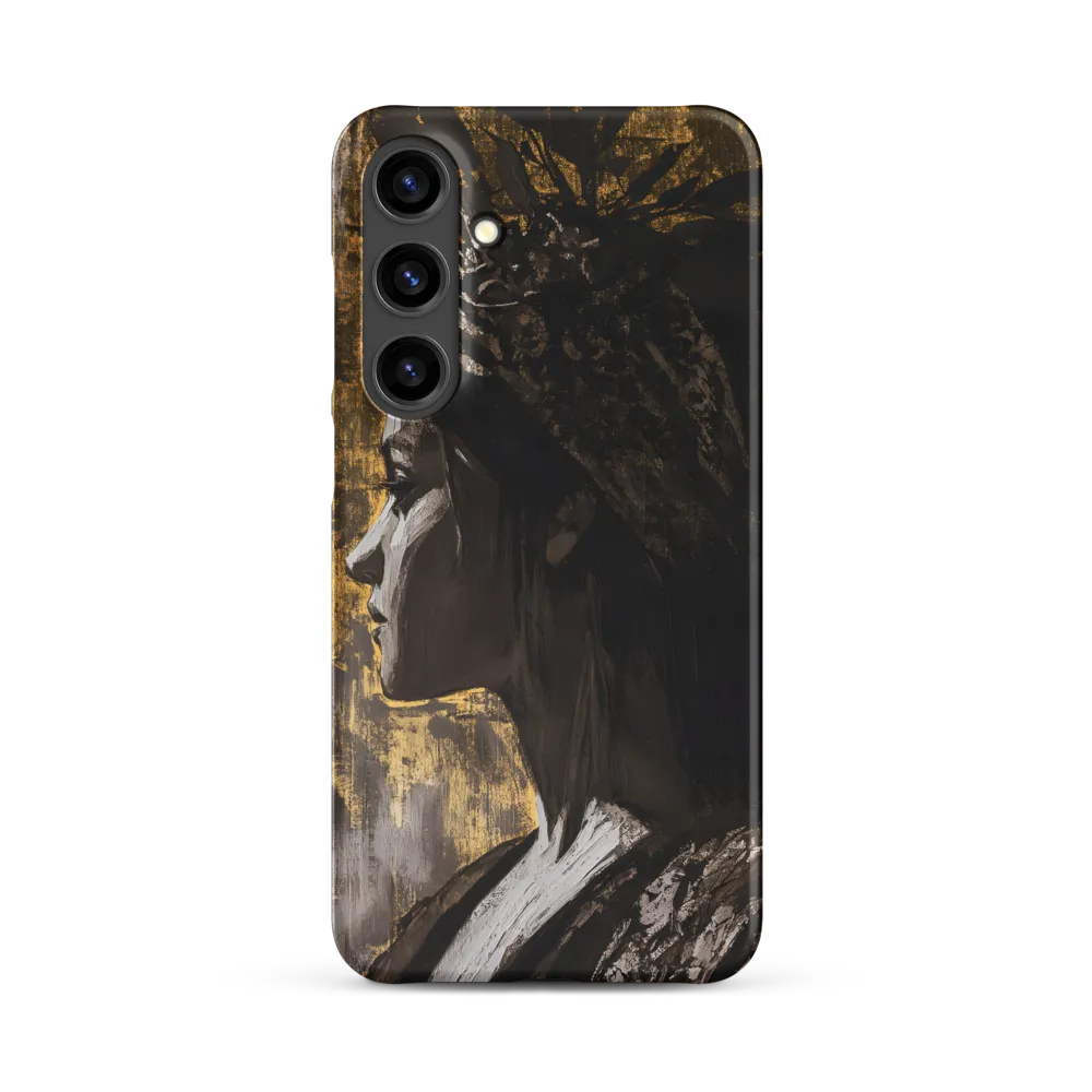 Golden Elegance: A Modern Profile Portrait