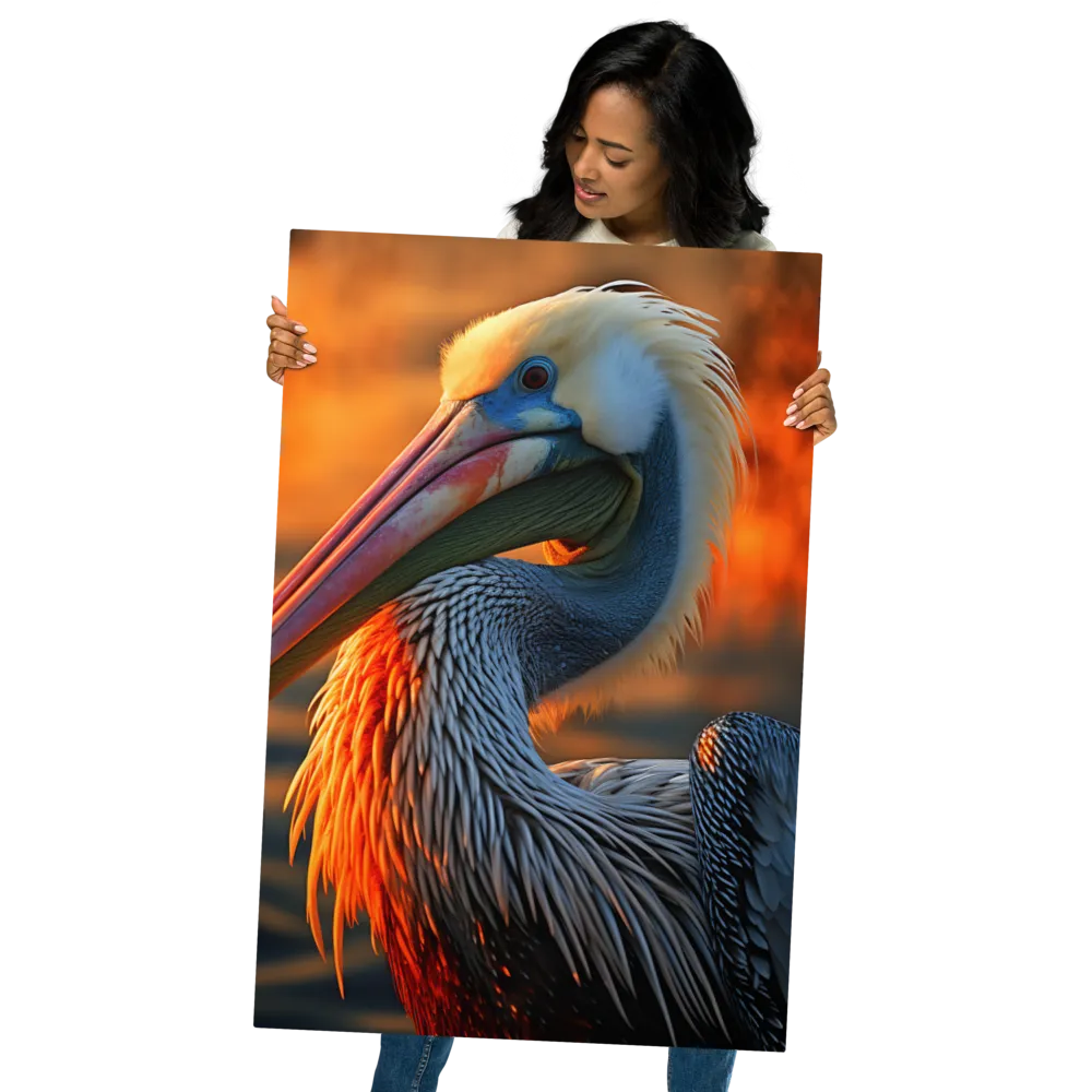 Elegance of the Pelican at Sunset