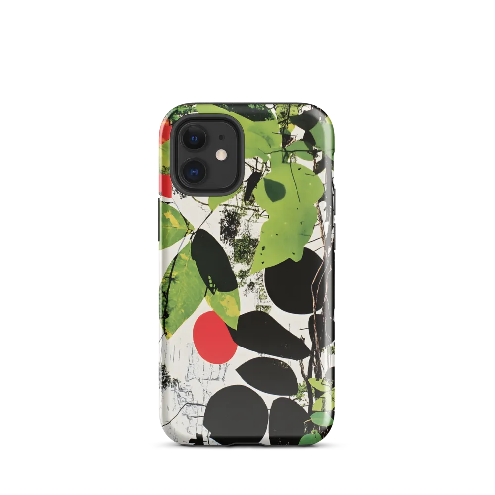 Nature's Geometry: A Contemporary Collage | Phone Case |  12 mini | Tough Case | Glossy