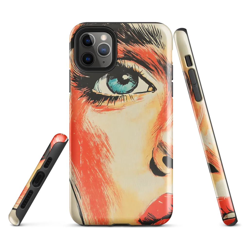 Intense Gaze: A Pop Art Portrait | Phone Case |  11 Pro Max | Tough Case | Glossy