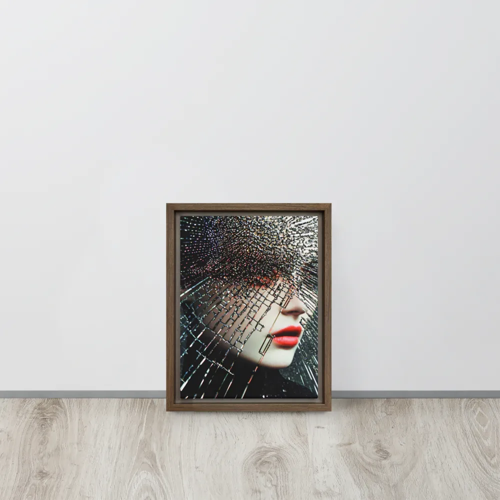 Fractured Identity | Canvas with Brown Frame | 9″×12″