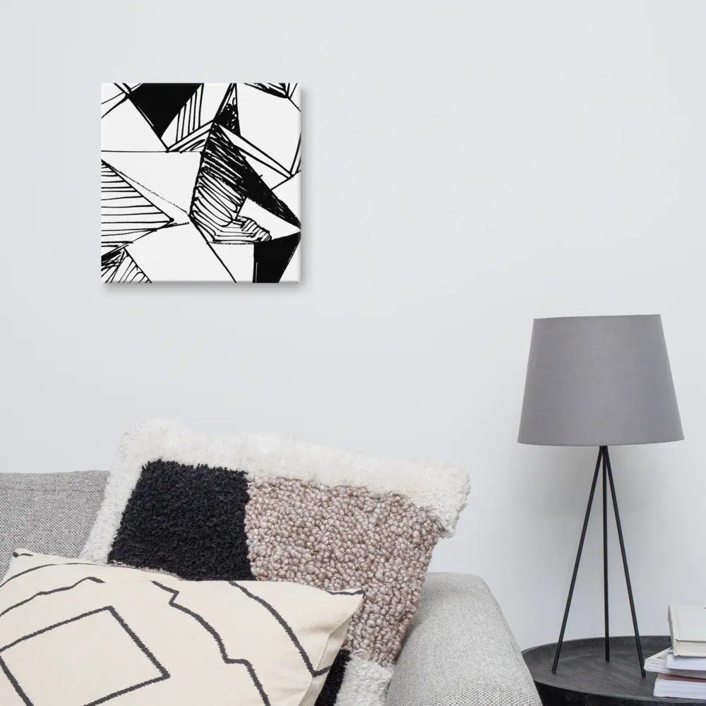 Dynamic Geometry in Ink | Canvas | 16″×16″
