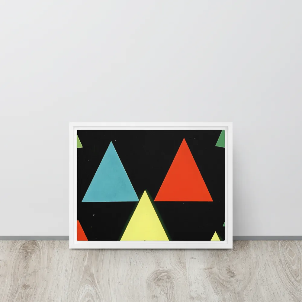 Geometric Harmony in Color | Canvas with White Frame | 12″×16″